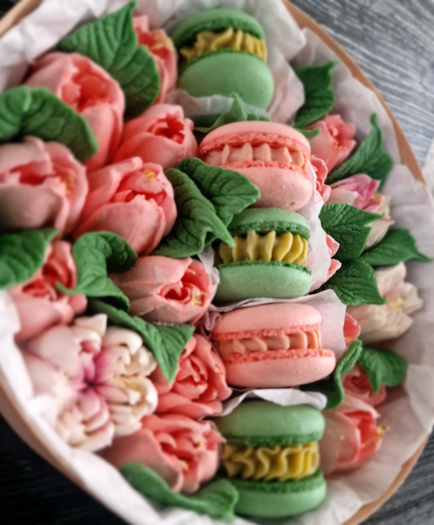 Hayat - Luxe macaron, marshmallow geschenkbox -