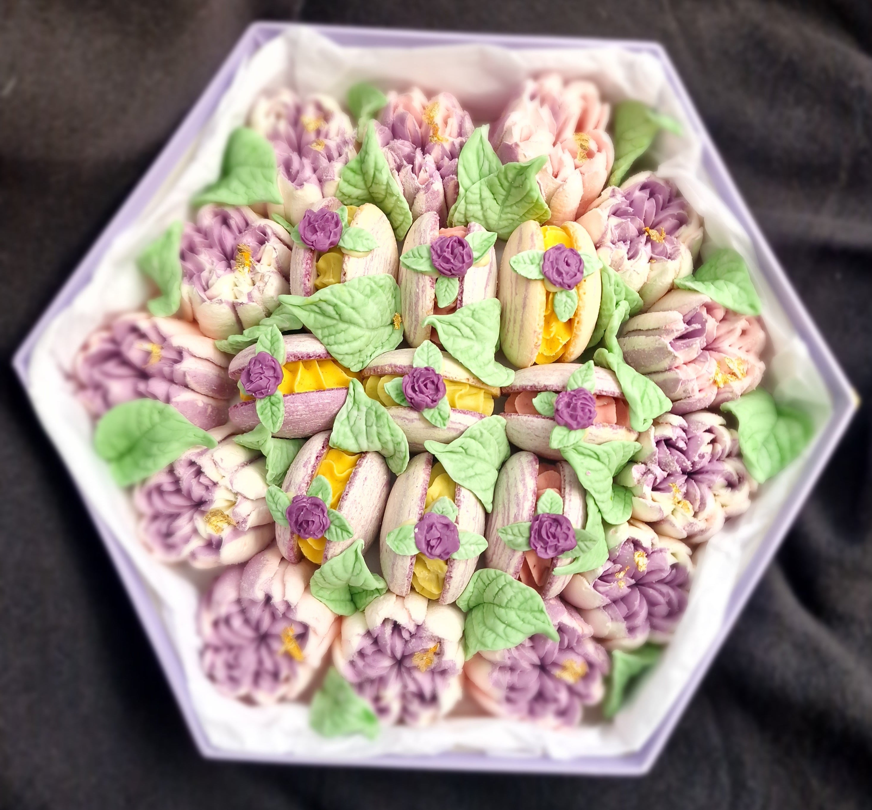 Rayan - Luxe macaron, marshmallow geschenkbox -