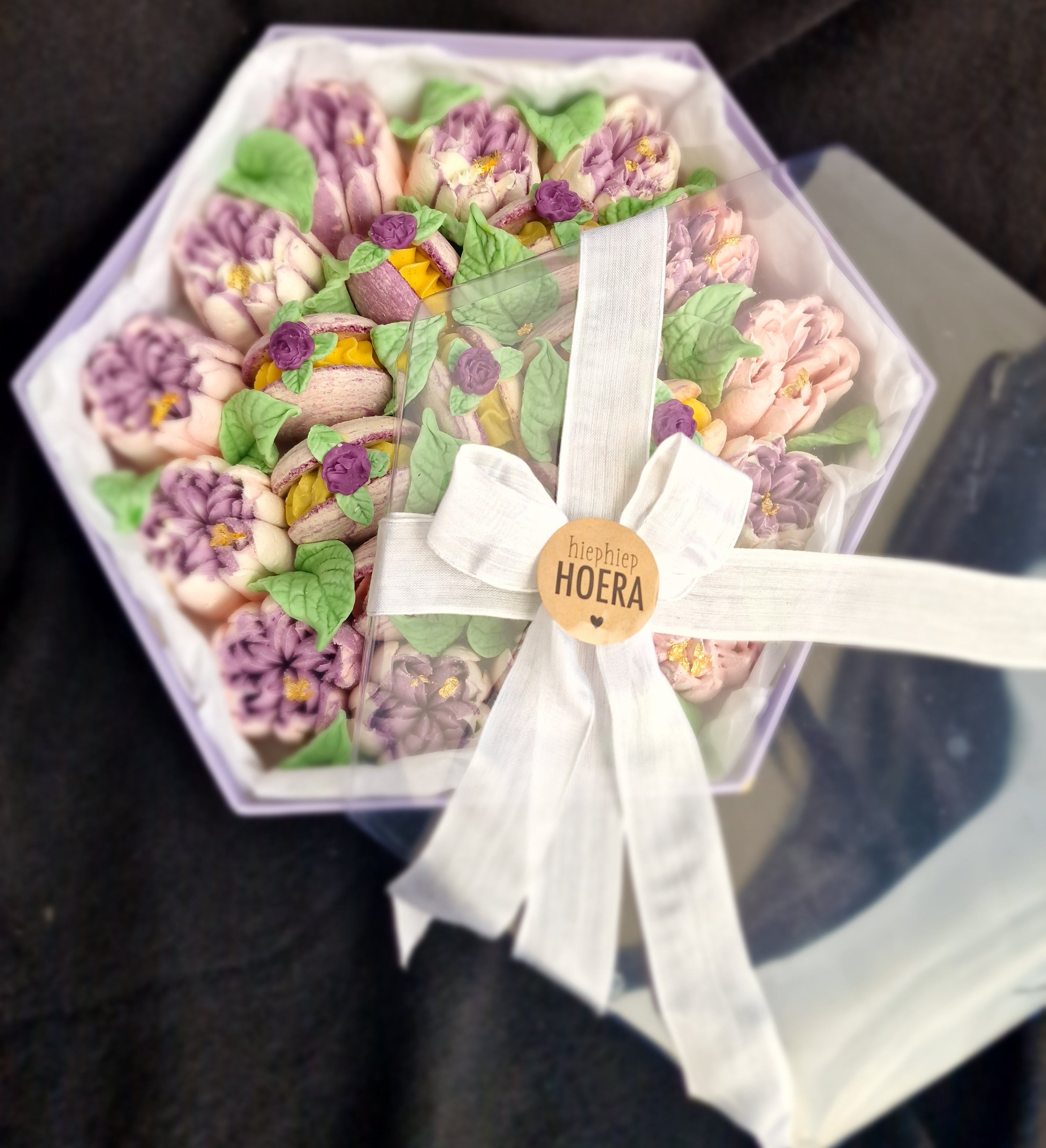 Rayan - Luxe macaron, marshmallow geschenkbox -