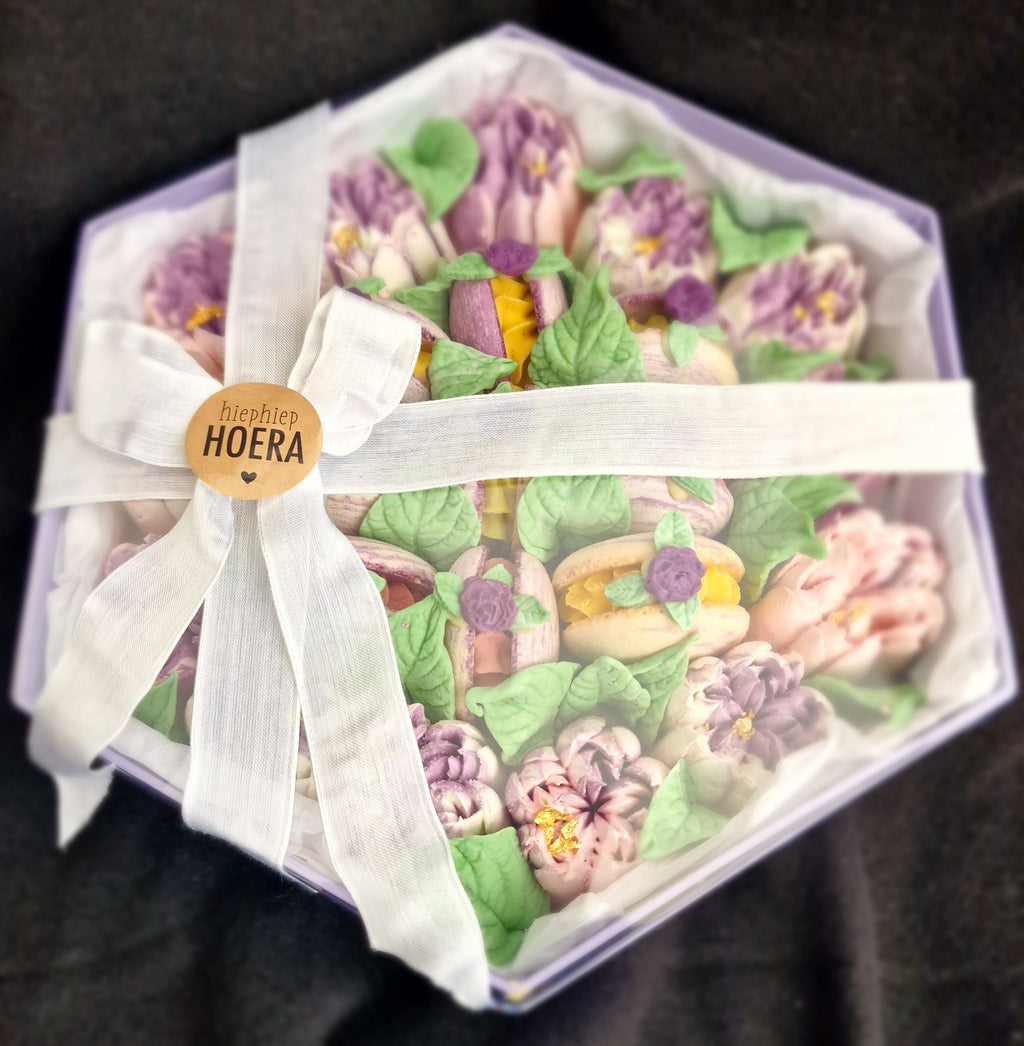 Rayan - Luxe macaron, marshmallow geschenkbox -