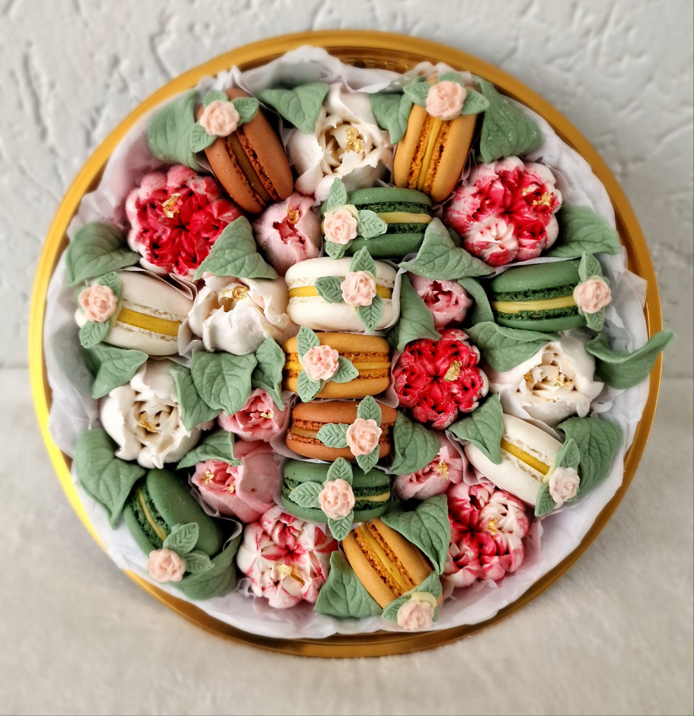Valentina - Luxe macaron, marshmallow geschenkbox -