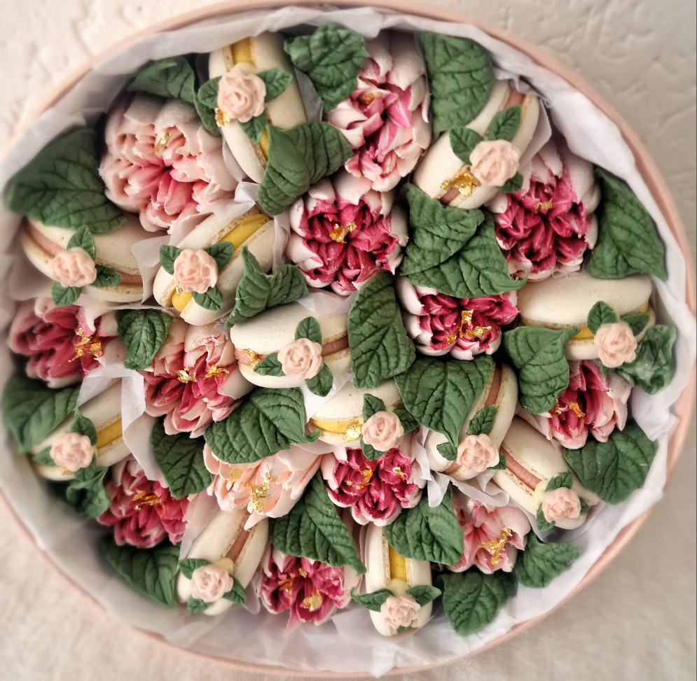 Aya - Luxe macaron, marshmallow geschenkbox -