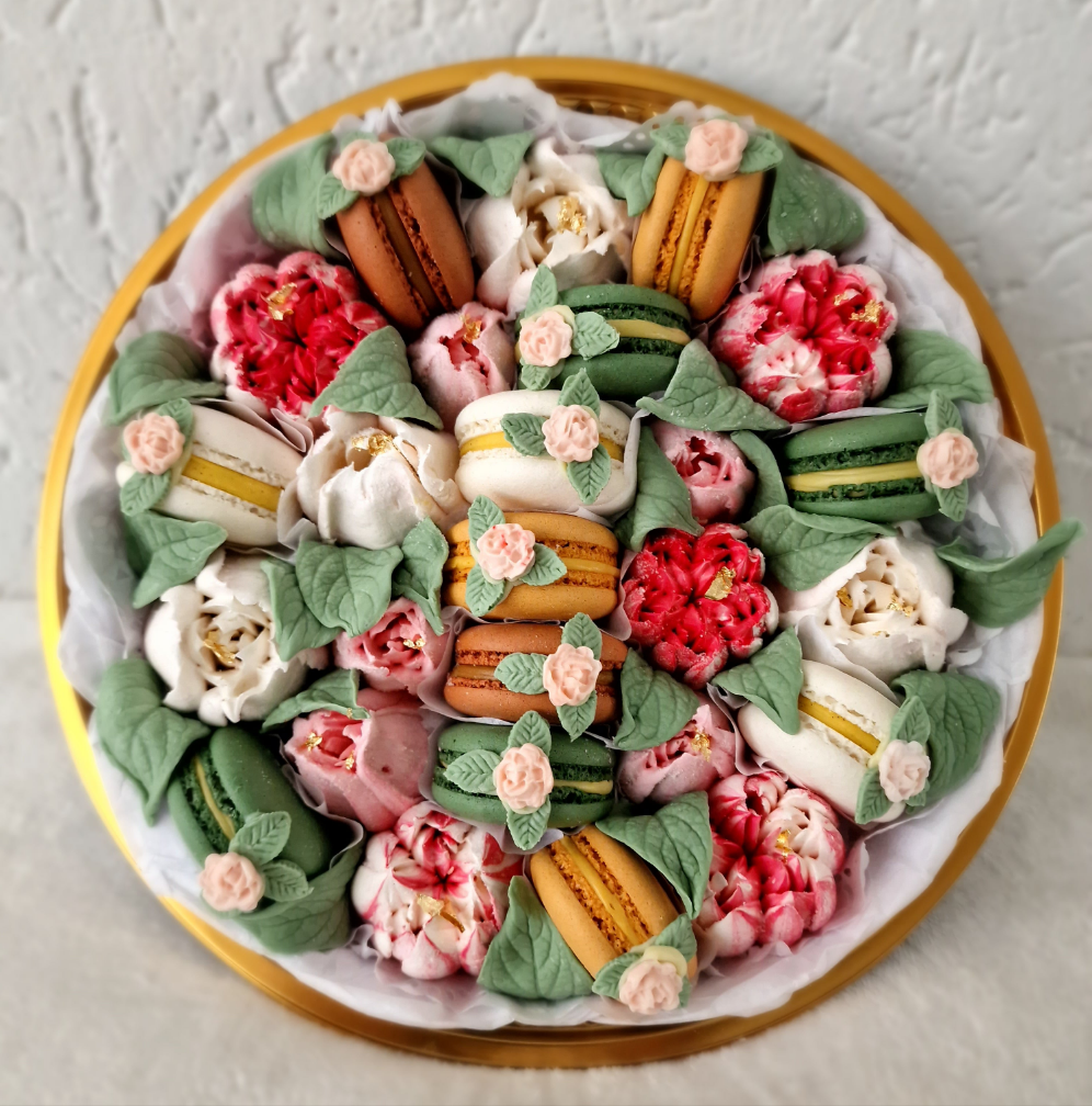 Valentina - Luxe macaron, marshmallow geschenkbox -