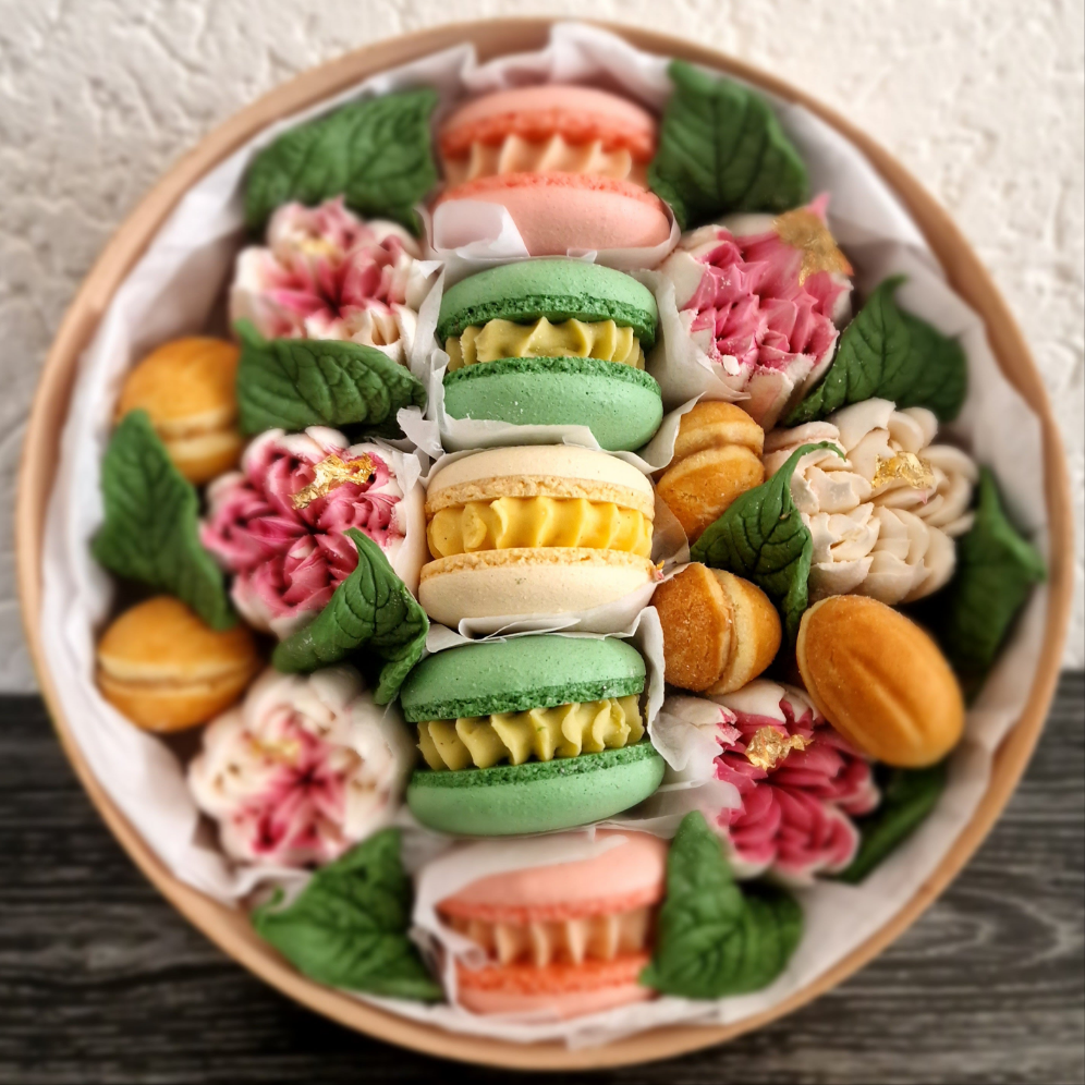 Bella - Luxe macaron, marshmallow geschenkbox -
