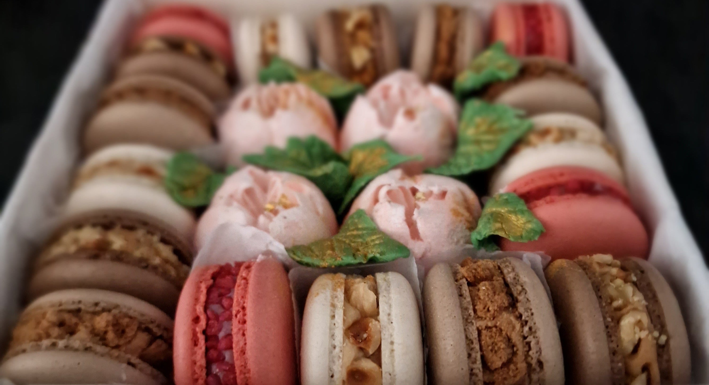 Amber - Luxe macaron, marshmallow geschenkbox