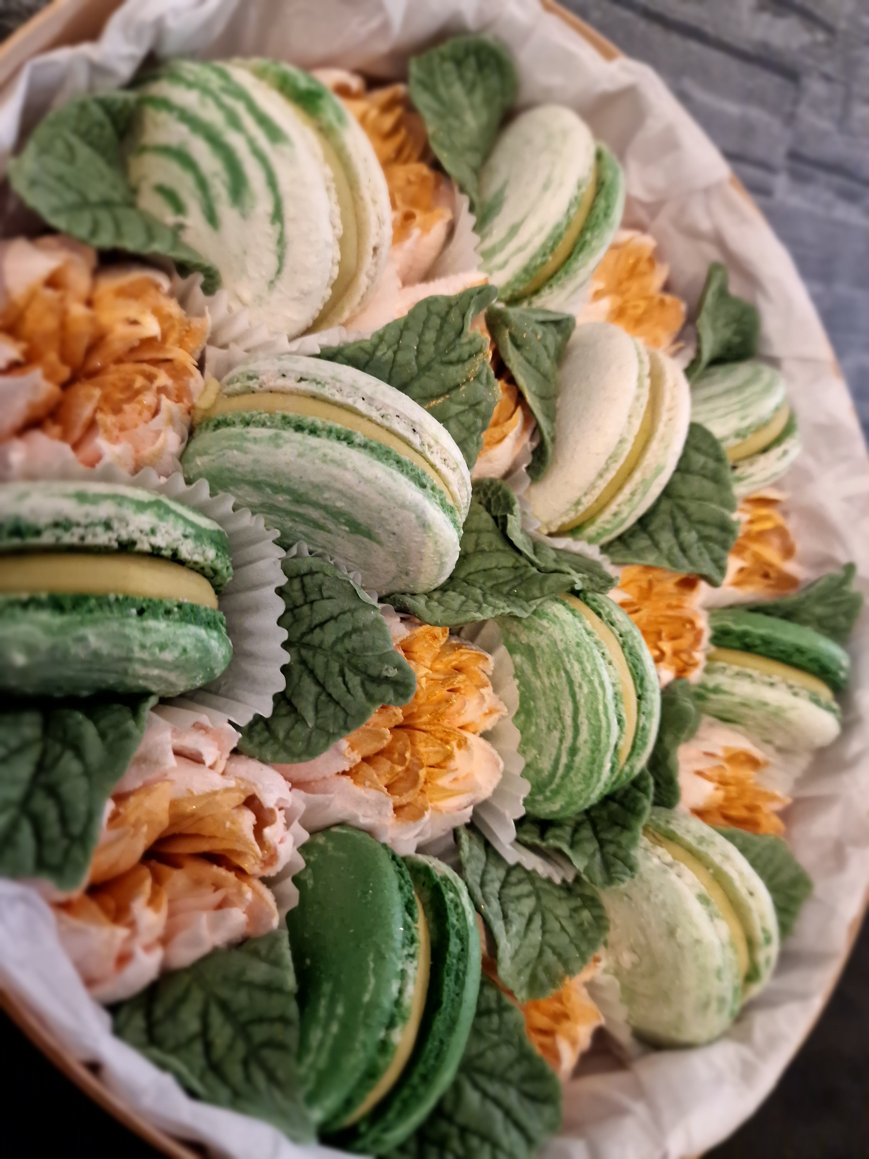 Emerald - Luxe macaron, marshmallow geschenkbox -