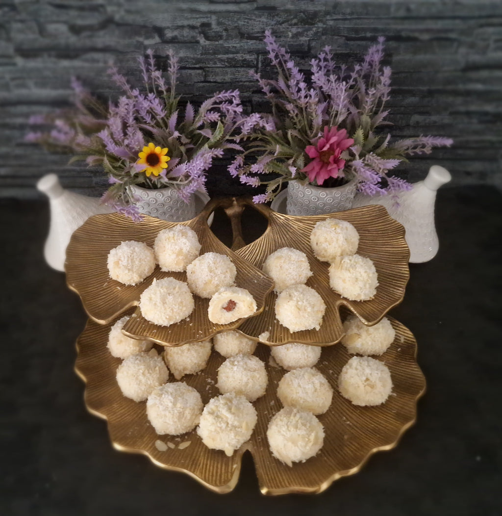 25 Maïzenakoekjes met Amandel, Witte Chocolade en Kokos