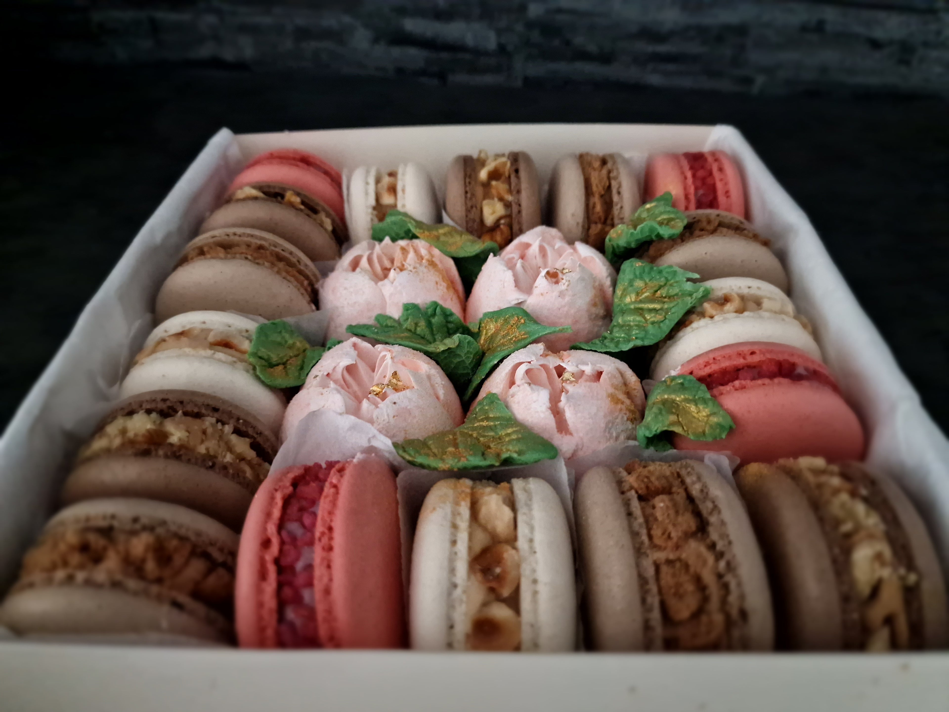 Amber - Luxe macaron, marshmallow geschenkbox