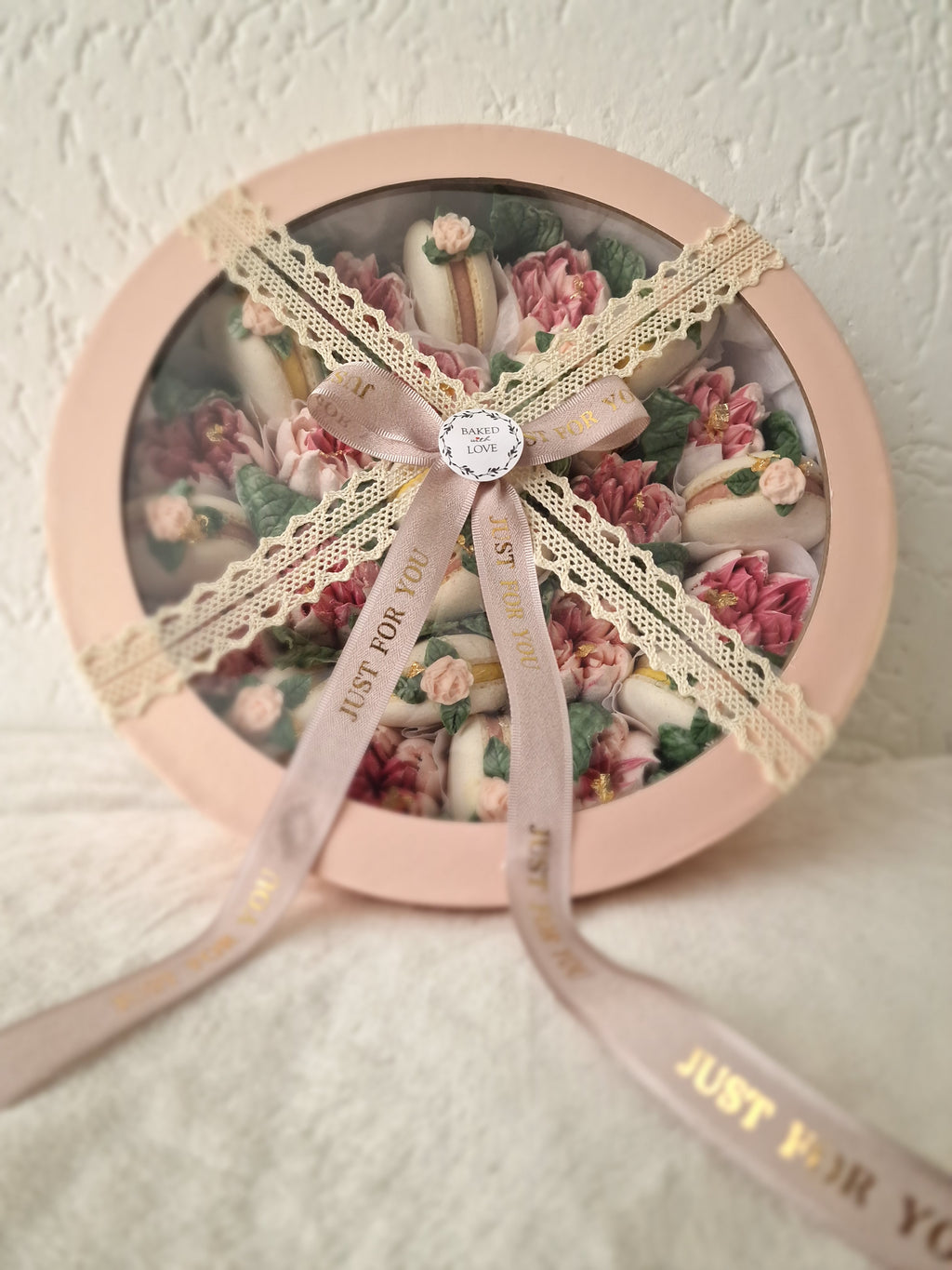 Aya - Luxe macaron, marshmallow geschenkbox -