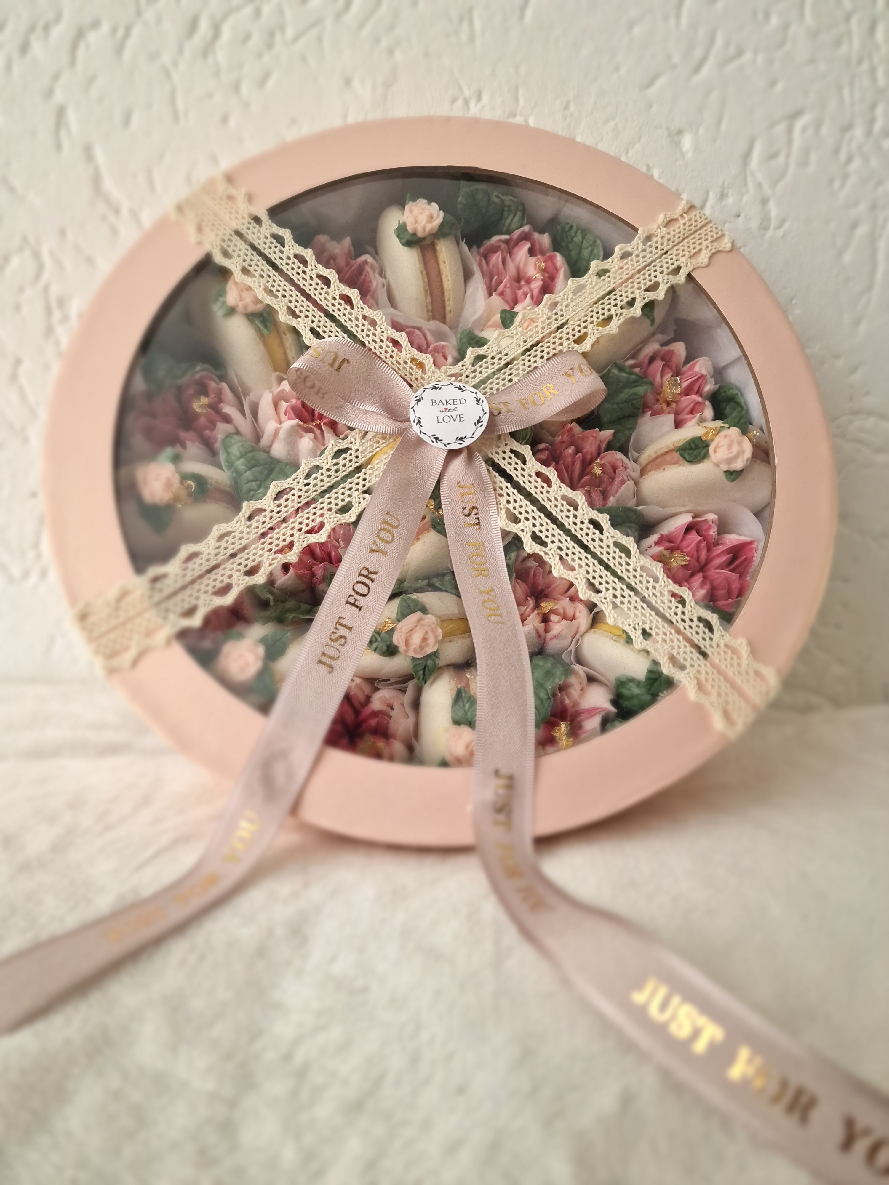 Aya - Luxe macaron, marshmallow geschenkbox -