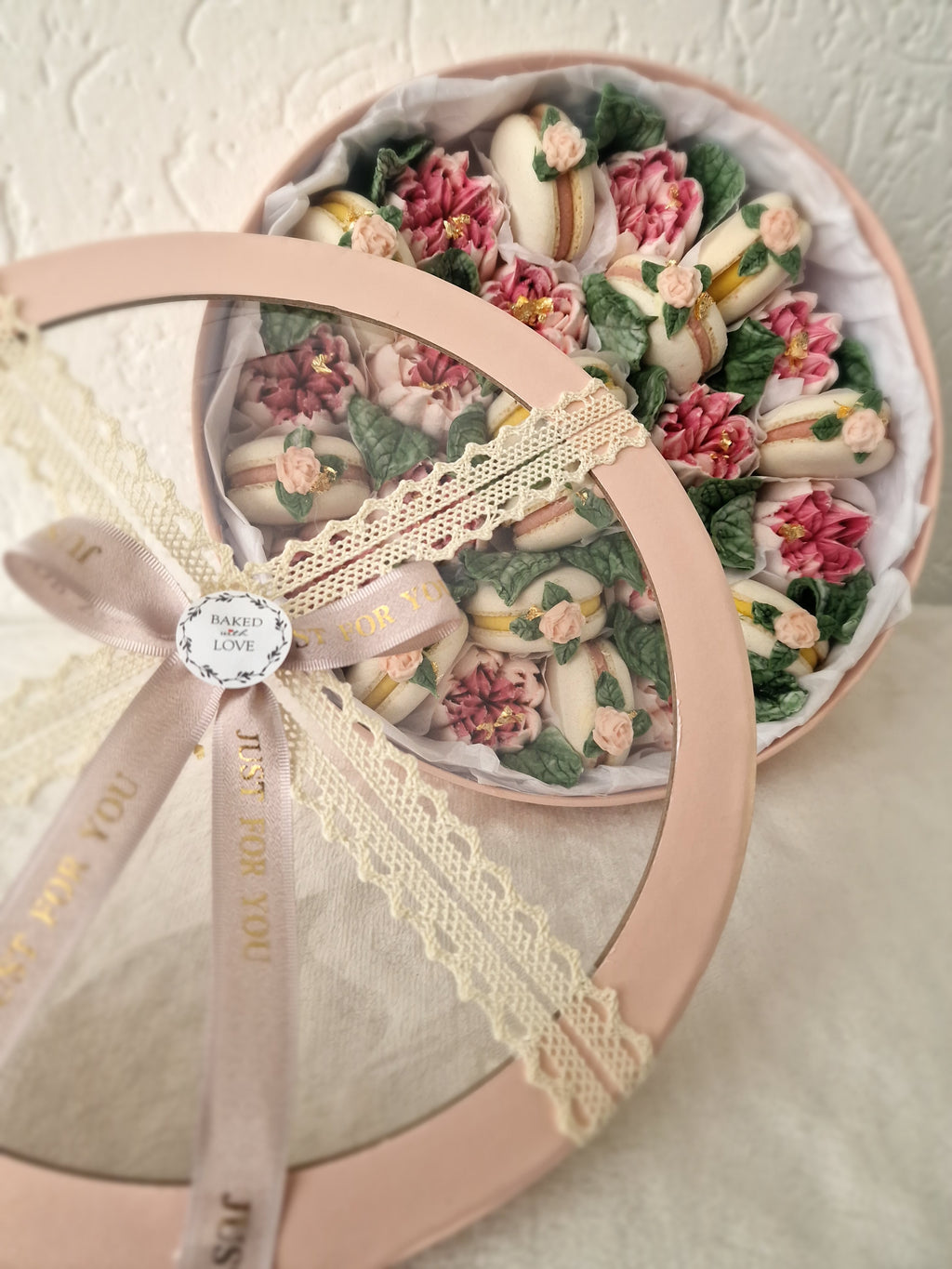 Aya - Luxe macaron, marshmallow geschenkbox -