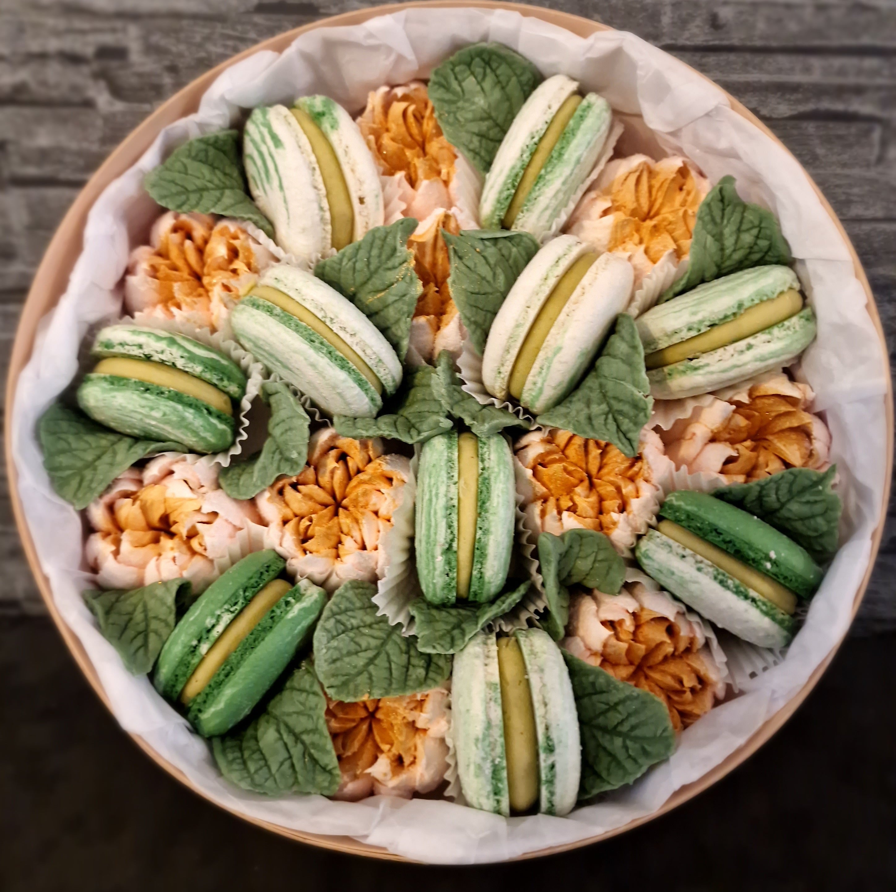 Emerald - Luxe macaron, marshmallow geschenkbox -