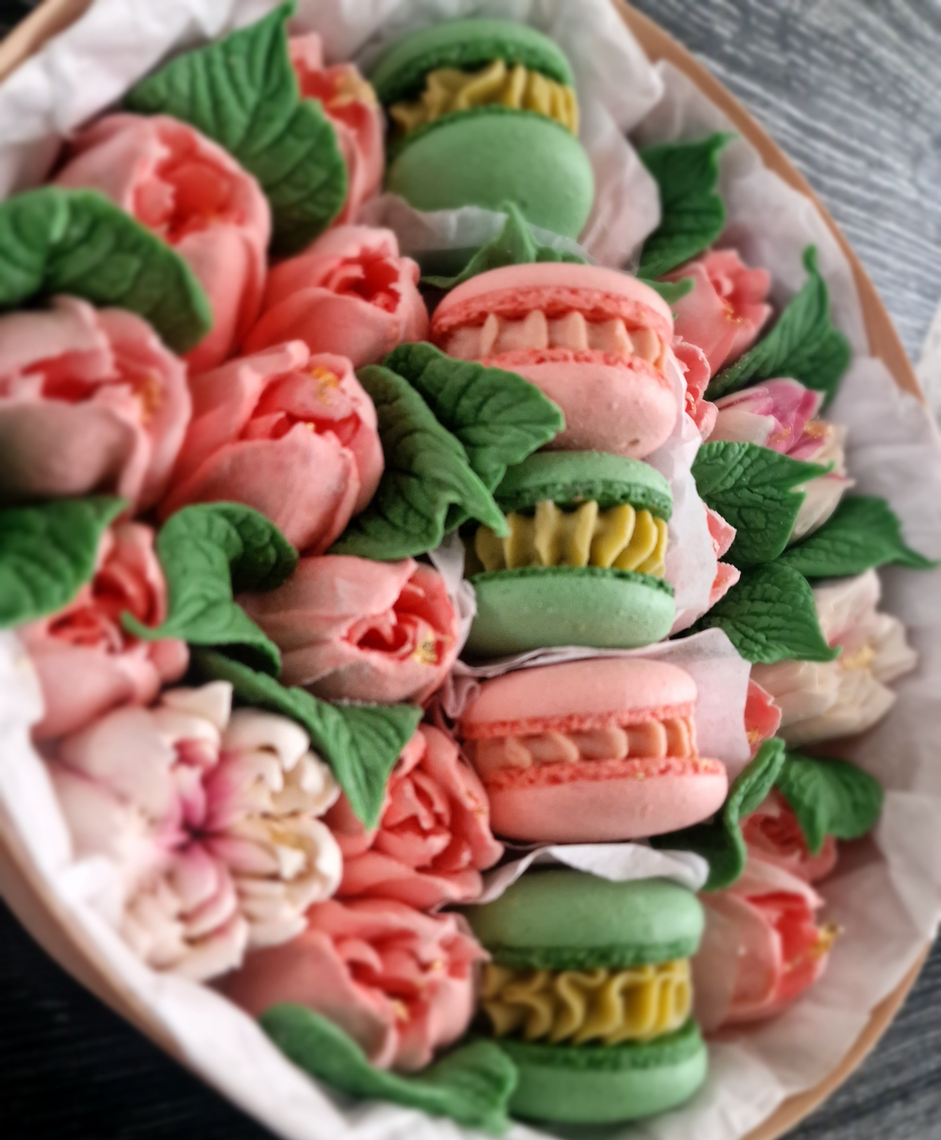 Hayat - Luxe macaron, marshmallow geschenkbox -