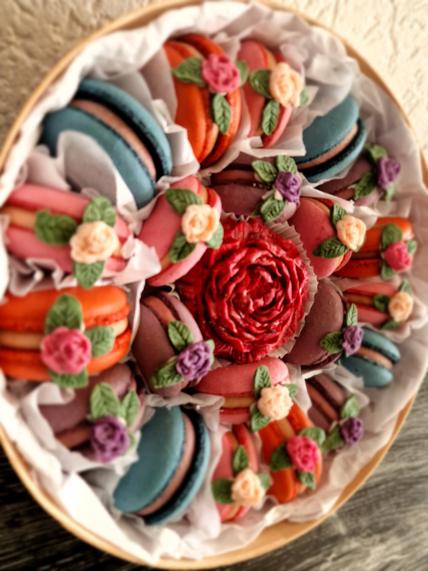 15 rijkgevulde vegan/glutenvrij, lactosevrije macarons naar keuze