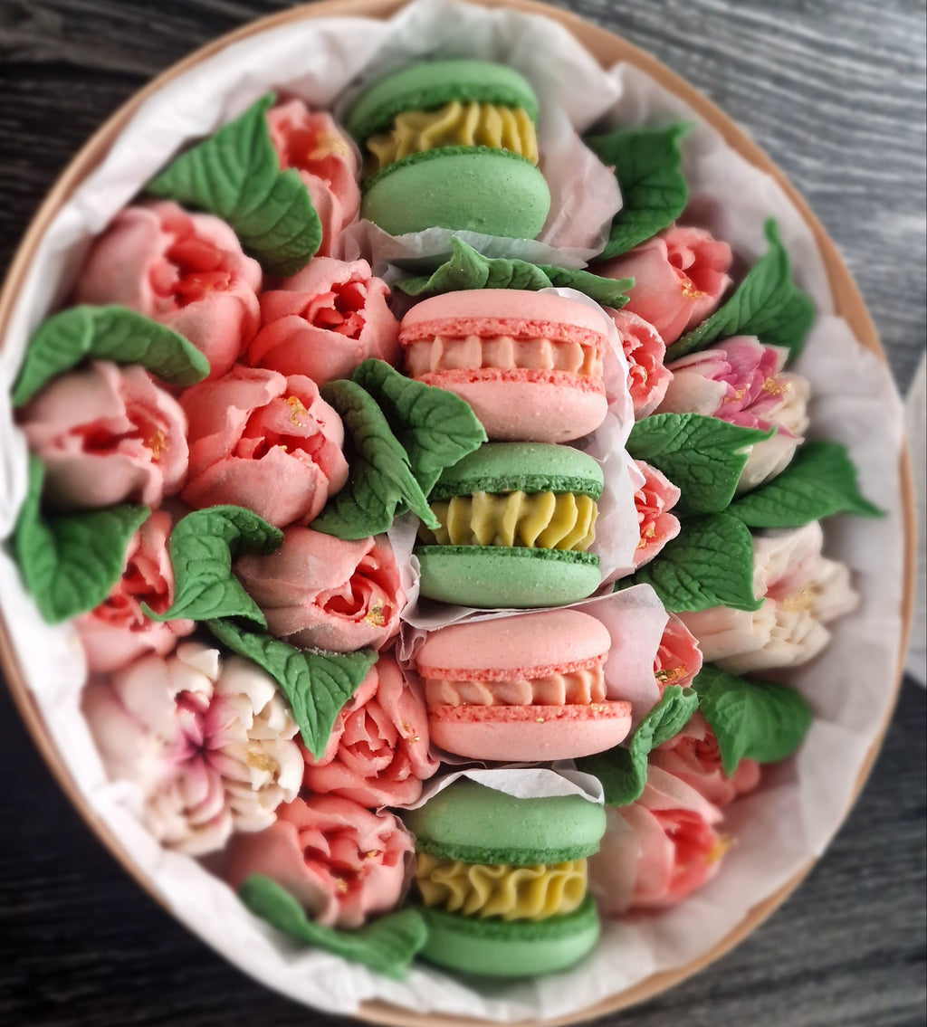 Hayat - Luxe macaron, marshmallow geschenkbox -