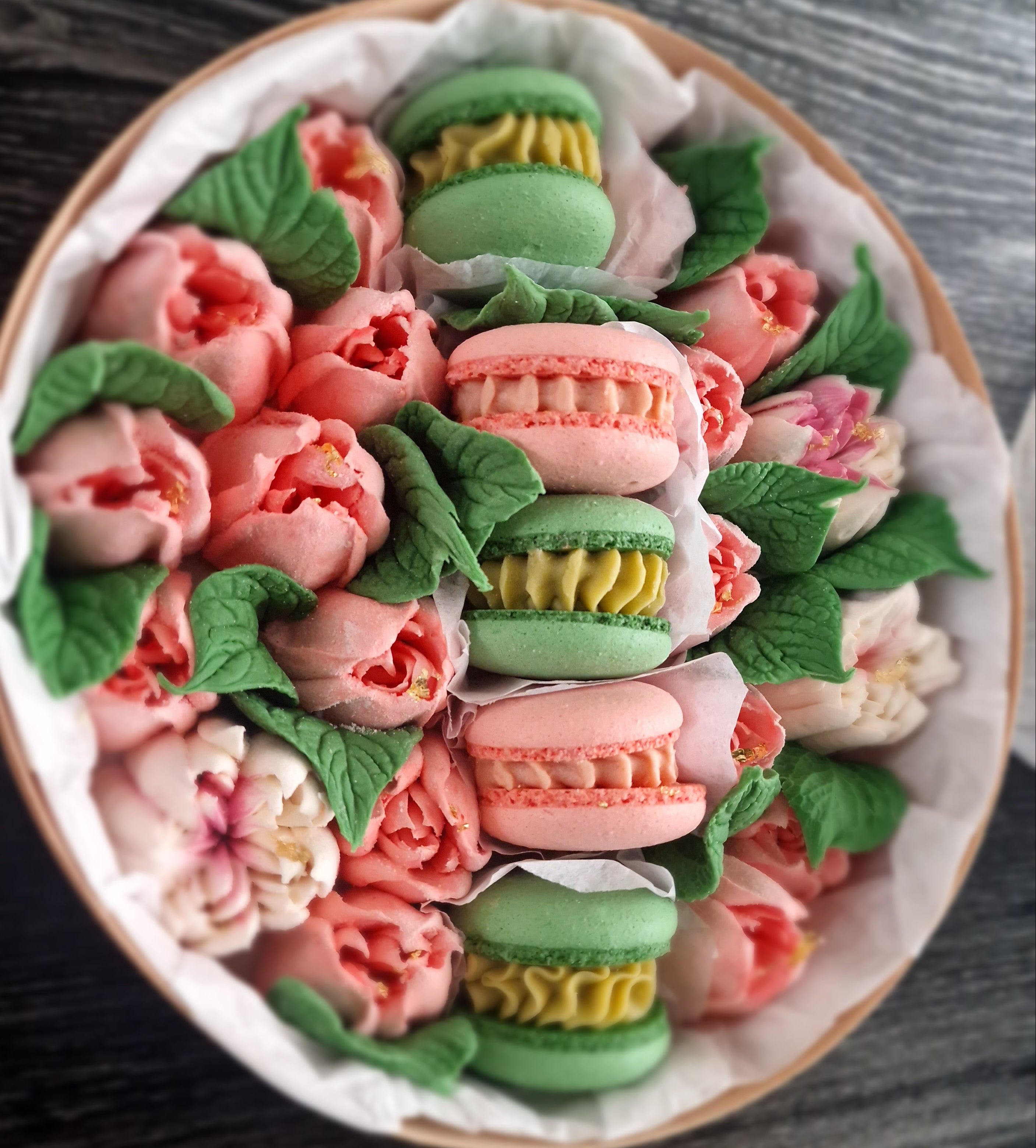 Hayat - Luxe macaron, marshmallow geschenkbox -