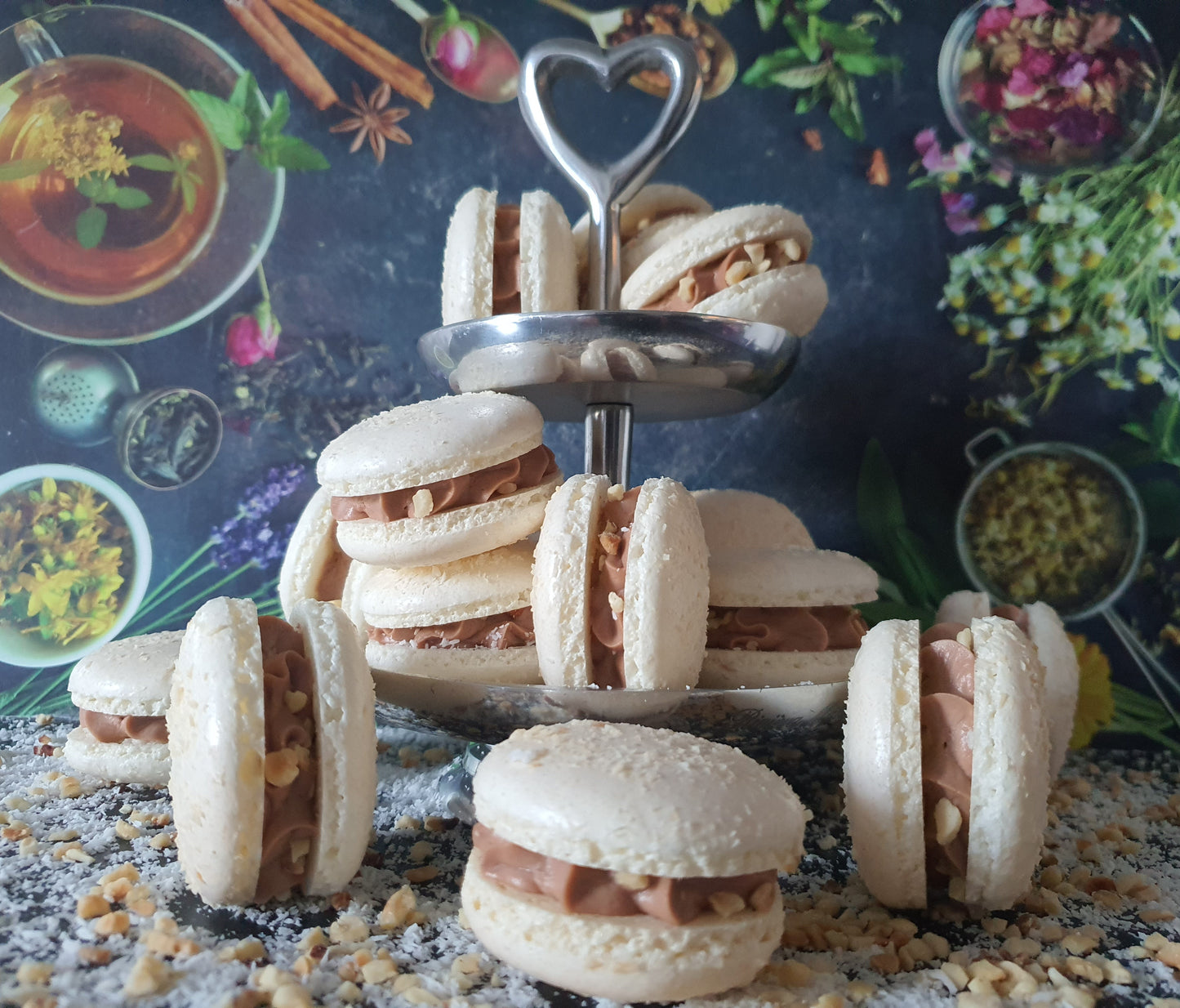 15 rijkgevulde macarons naar keuze.